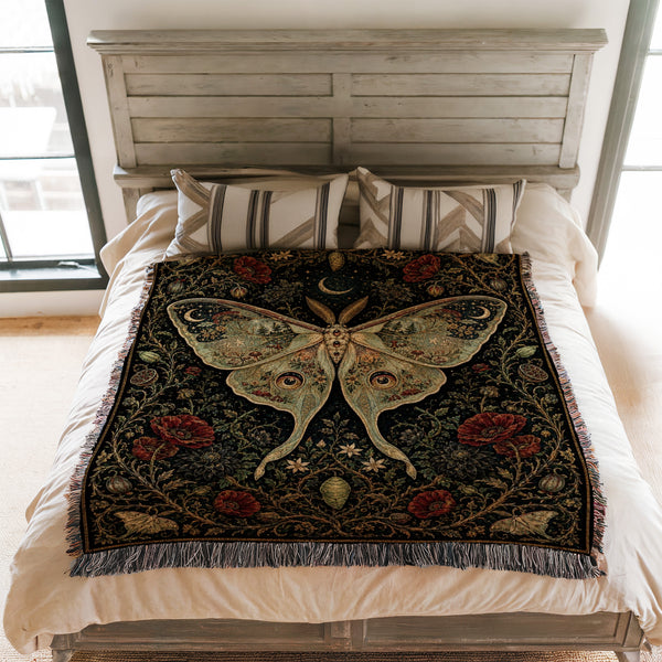 Celestial Luna Moth Blanket