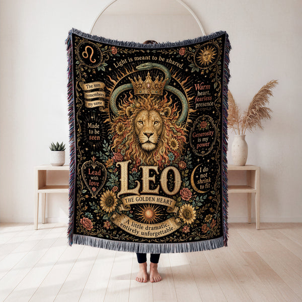Leo – The Golden Heart Zodiac Blanket