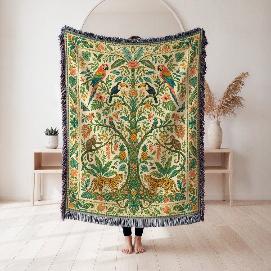 Tropical Tree of Life Blanket