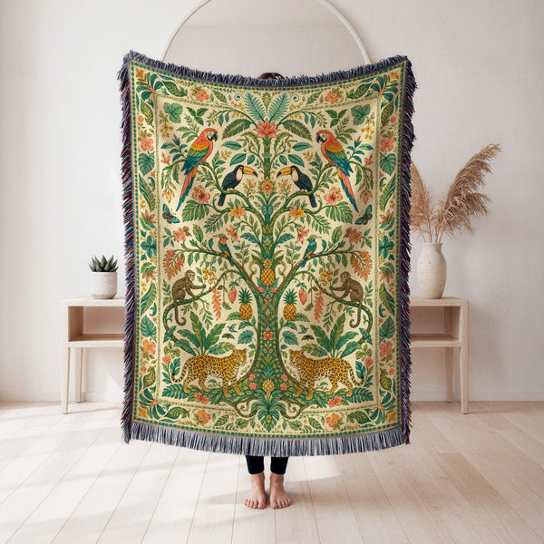 Tropical Tree of Life Blanket