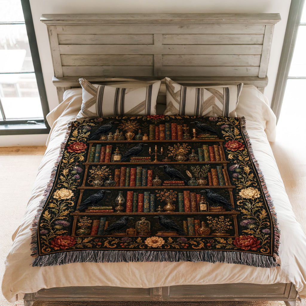Raven Apothecary Library Blanket