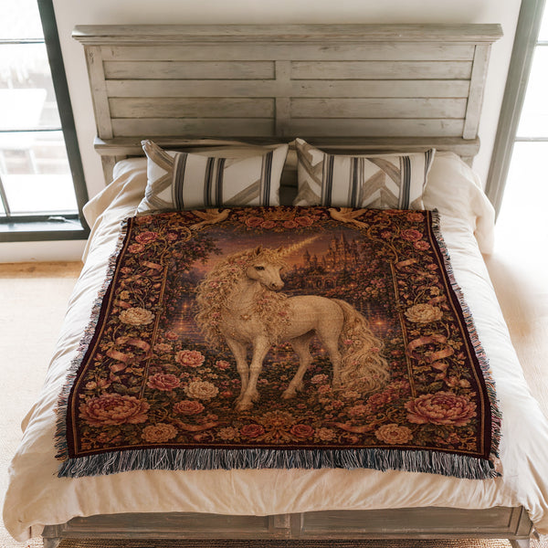 Rose Garden Unicorn Blanket