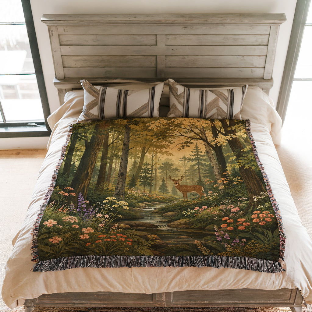 The Stag by the Stream Blanket