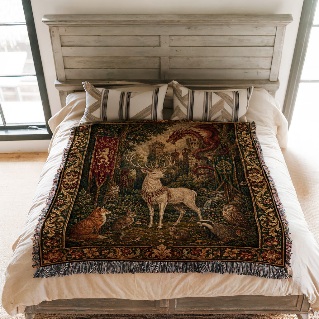 The White Stag & Dragon Blanket
