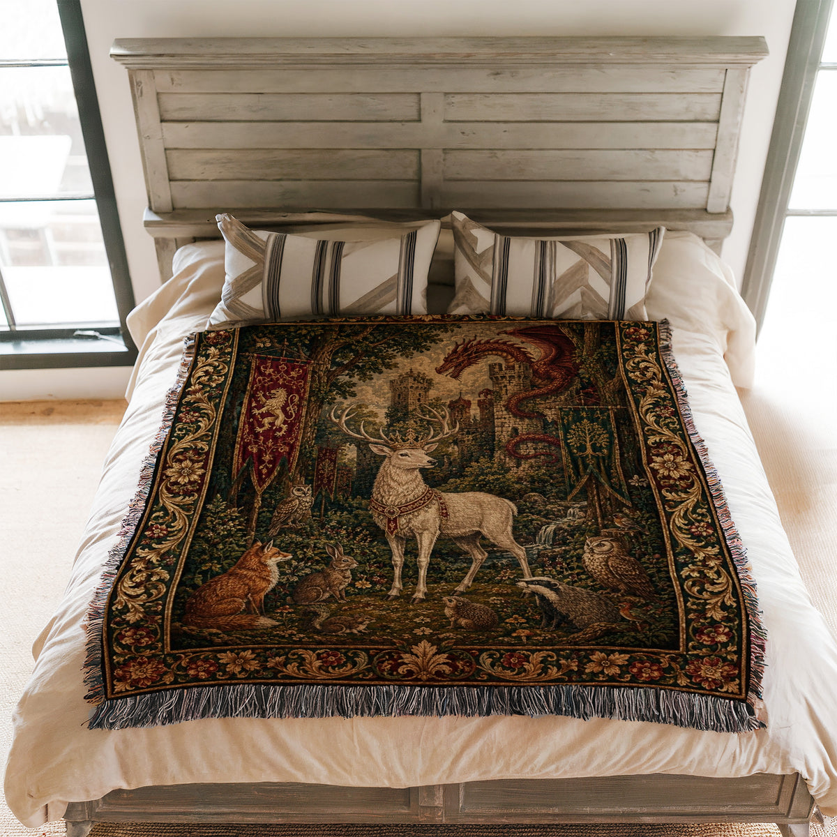 The White Stag & Dragon Blanket