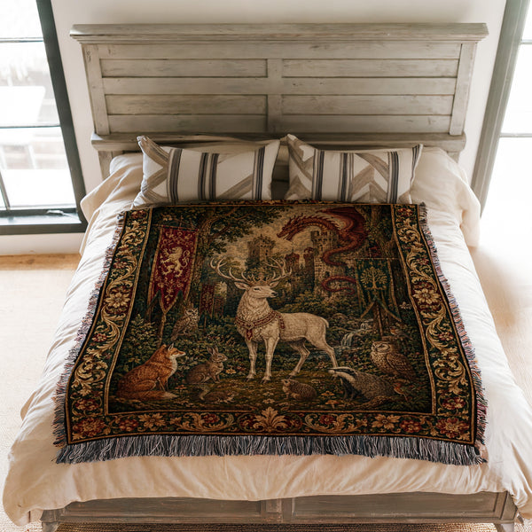 The White Stag & Dragon Blanket