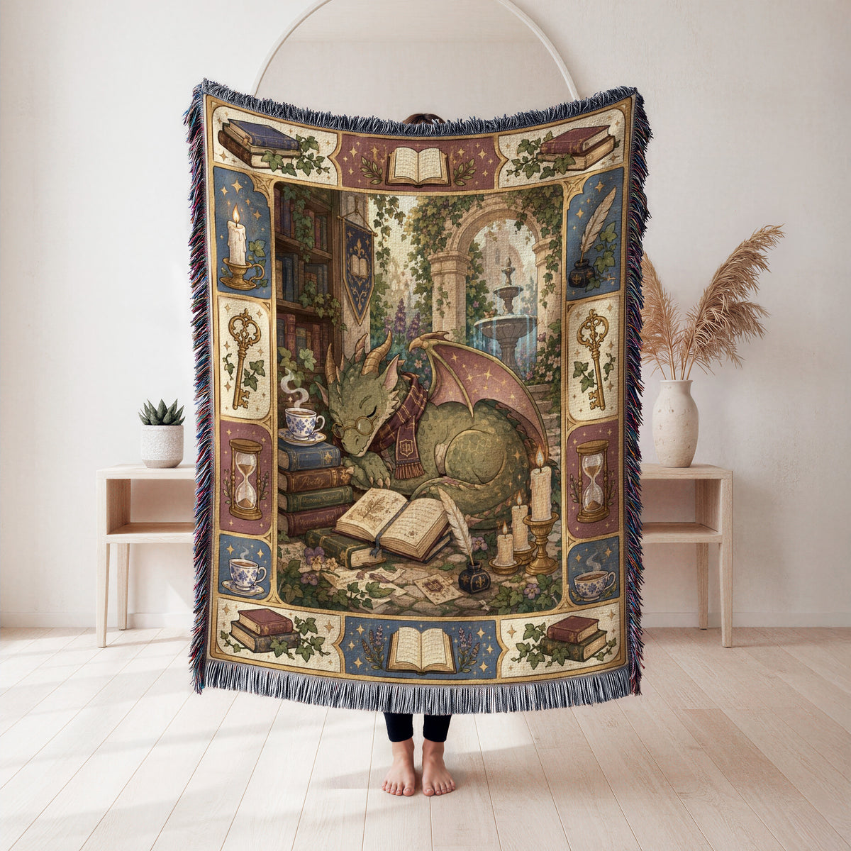 Sleeping Scholar Dragon Blanket