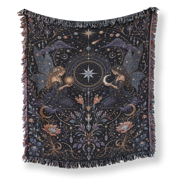 Celestial Twin Fairies Blanket