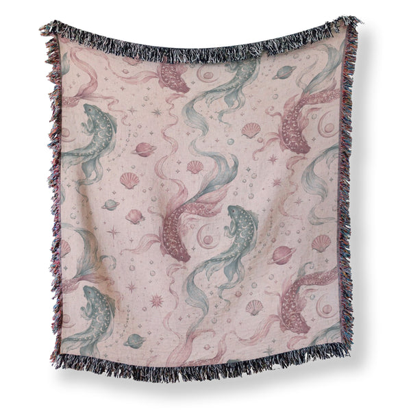 Pisces Celestial Twin Fish Pattern Blanket