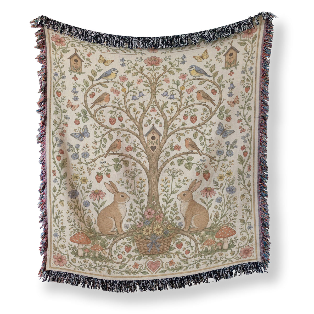 Rabbit Garden Tree of Life Blanket Main image