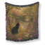 Wildflower Pond Black Cat Blanket