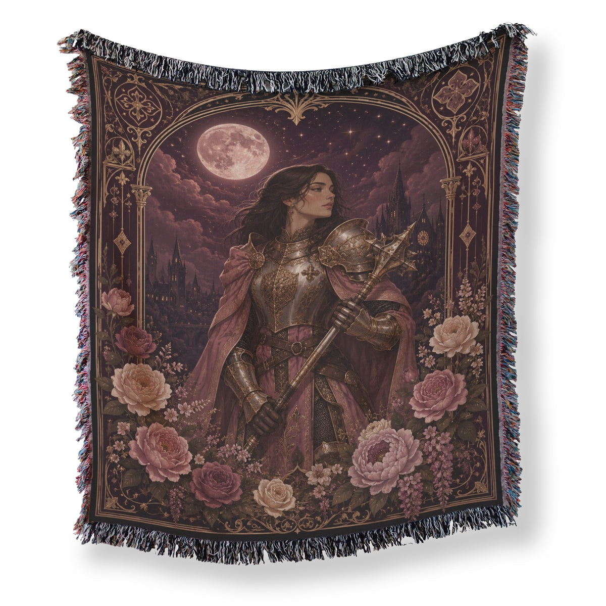 The Rosebound Knight Blanket