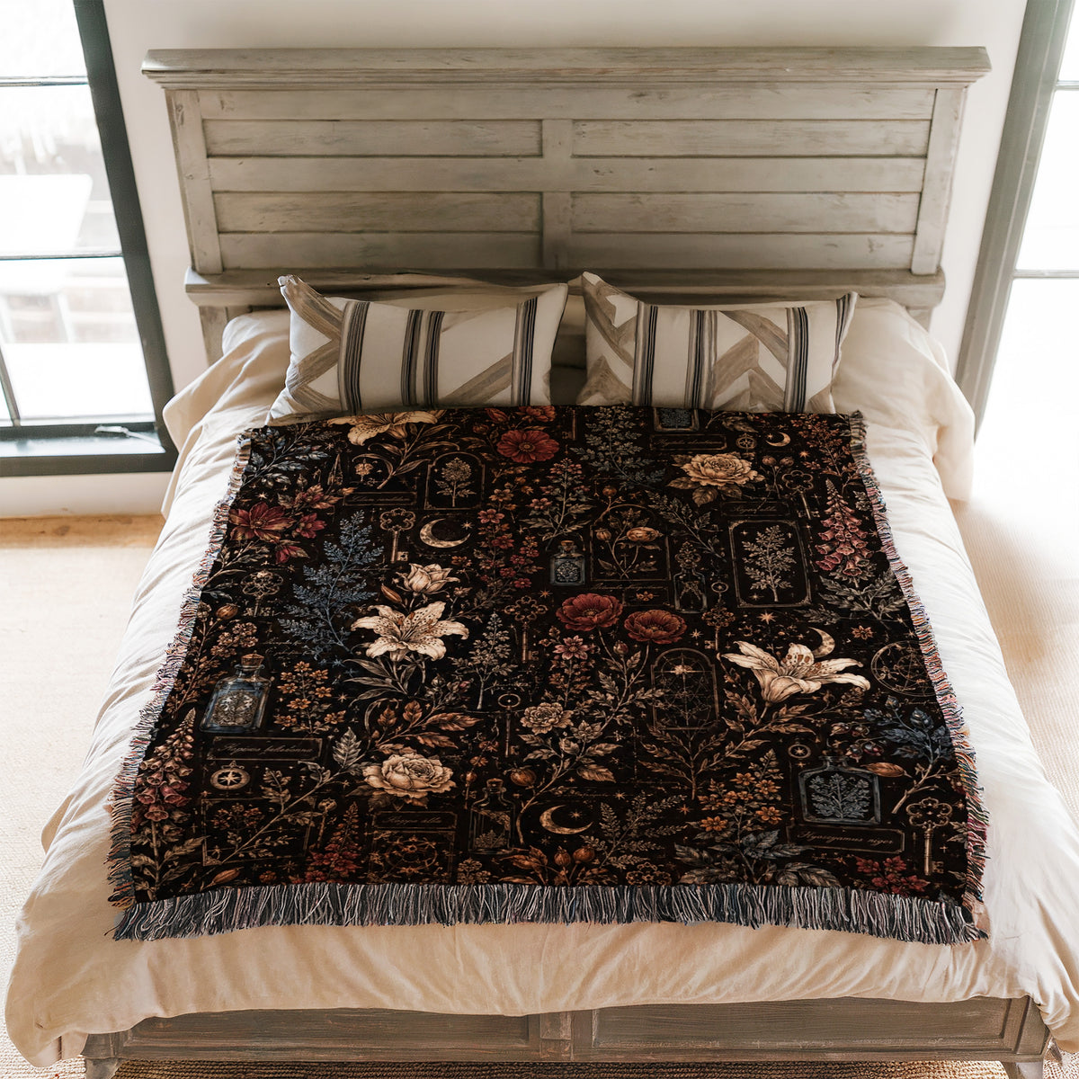 Midnight Botanical Apothecary Blanket