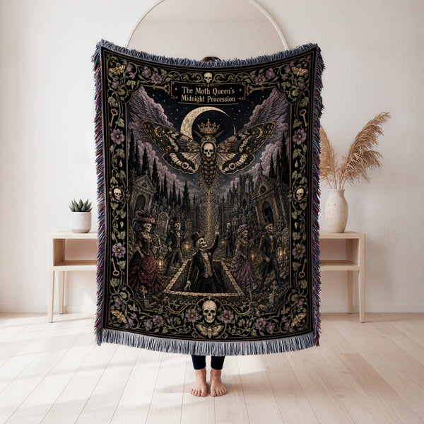 The Moth Queen's Midnight Procession Blanket