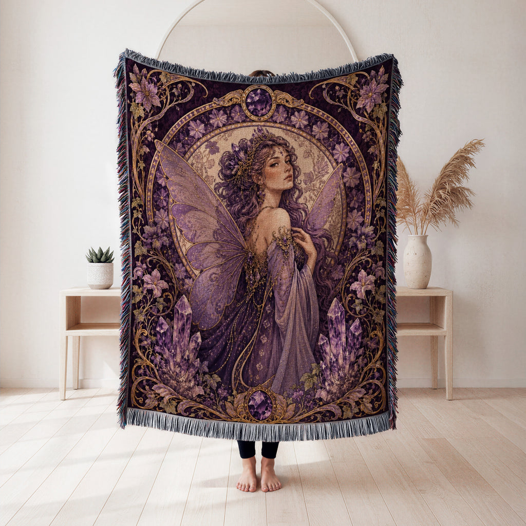 Amethyst Art Nouveau Fairy Blanket