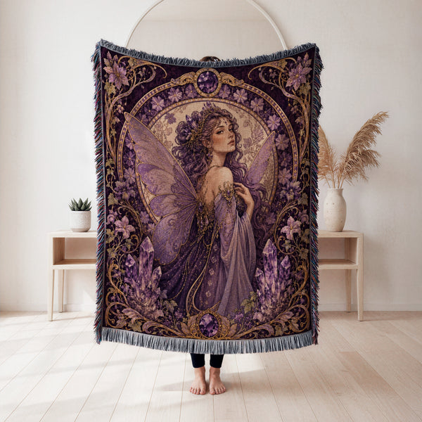 Amethyst Art Nouveau Fairy Blanket