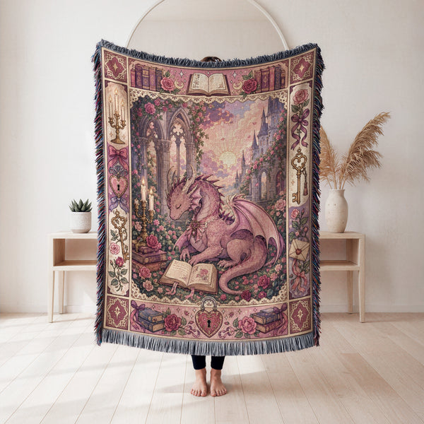 Rose Garden Dragon Reader Blanket