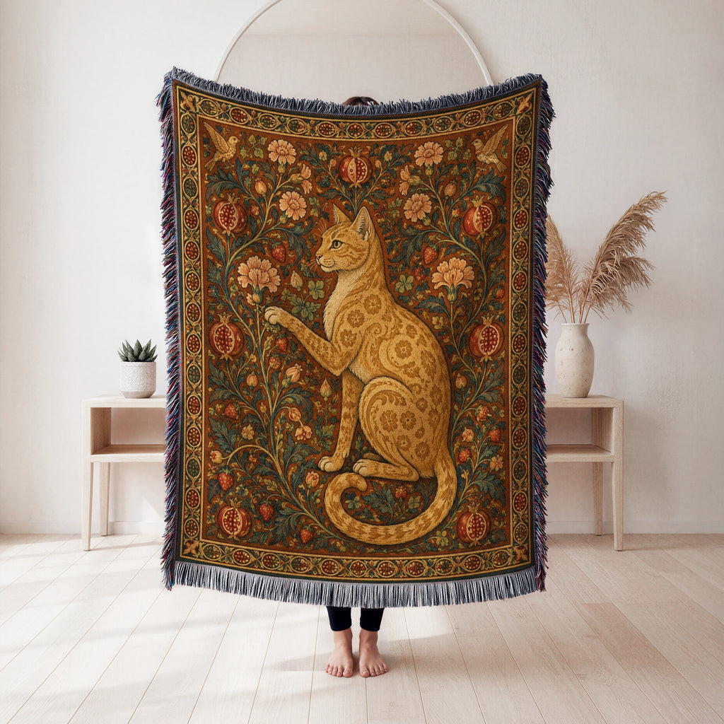 The Pomegranate Cat Blanket