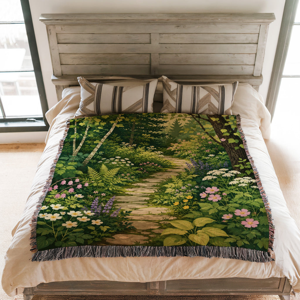 The Garden Path Through the Woods Blanket