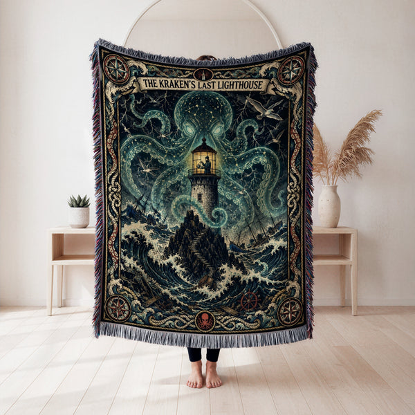 The Kraken's Last Lighthouse Blanket