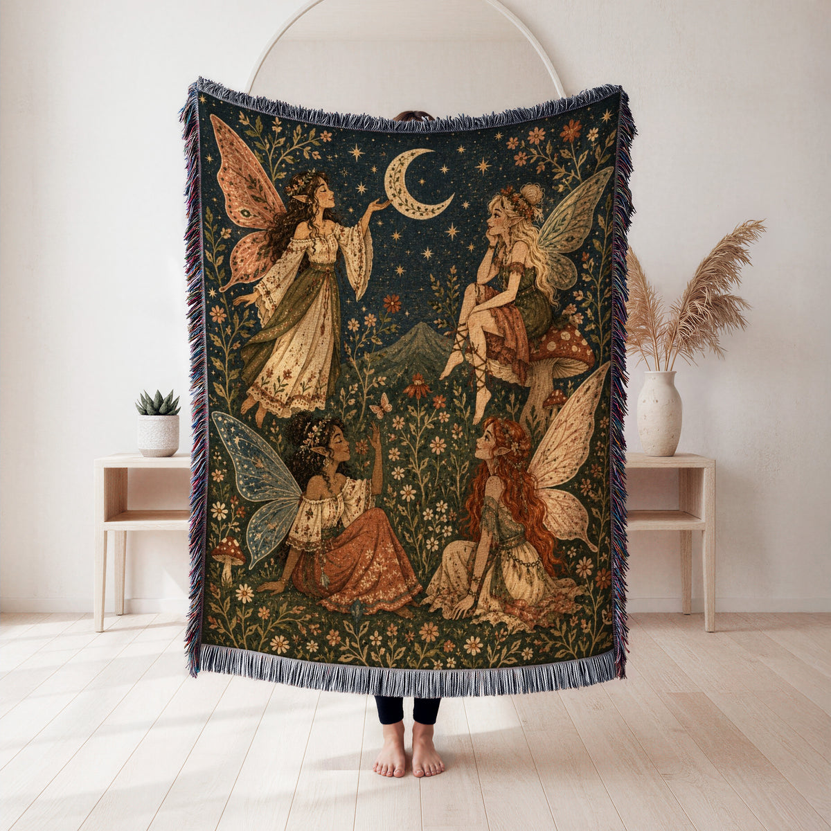 Moonlit Fairy Gathering Blanket