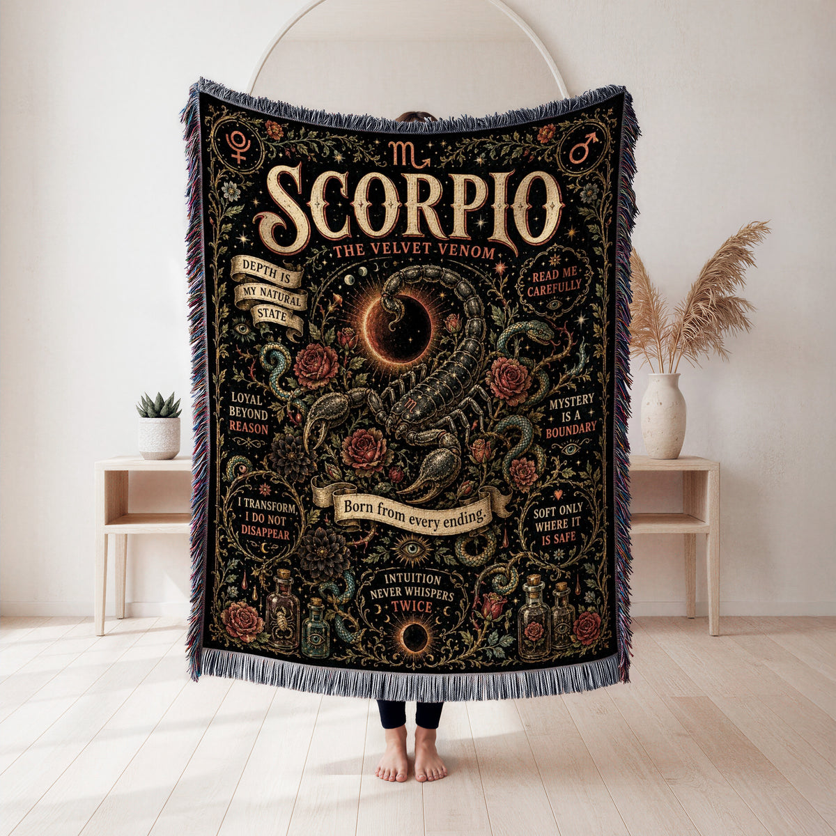 Scorpio – The Velvet Venom Zodiac Blanket