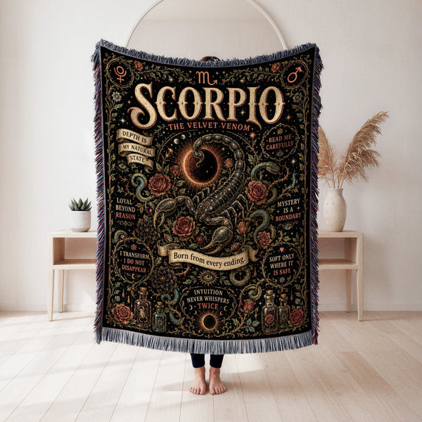 Scorpio – The Velvet Venom Zodiac Blanket