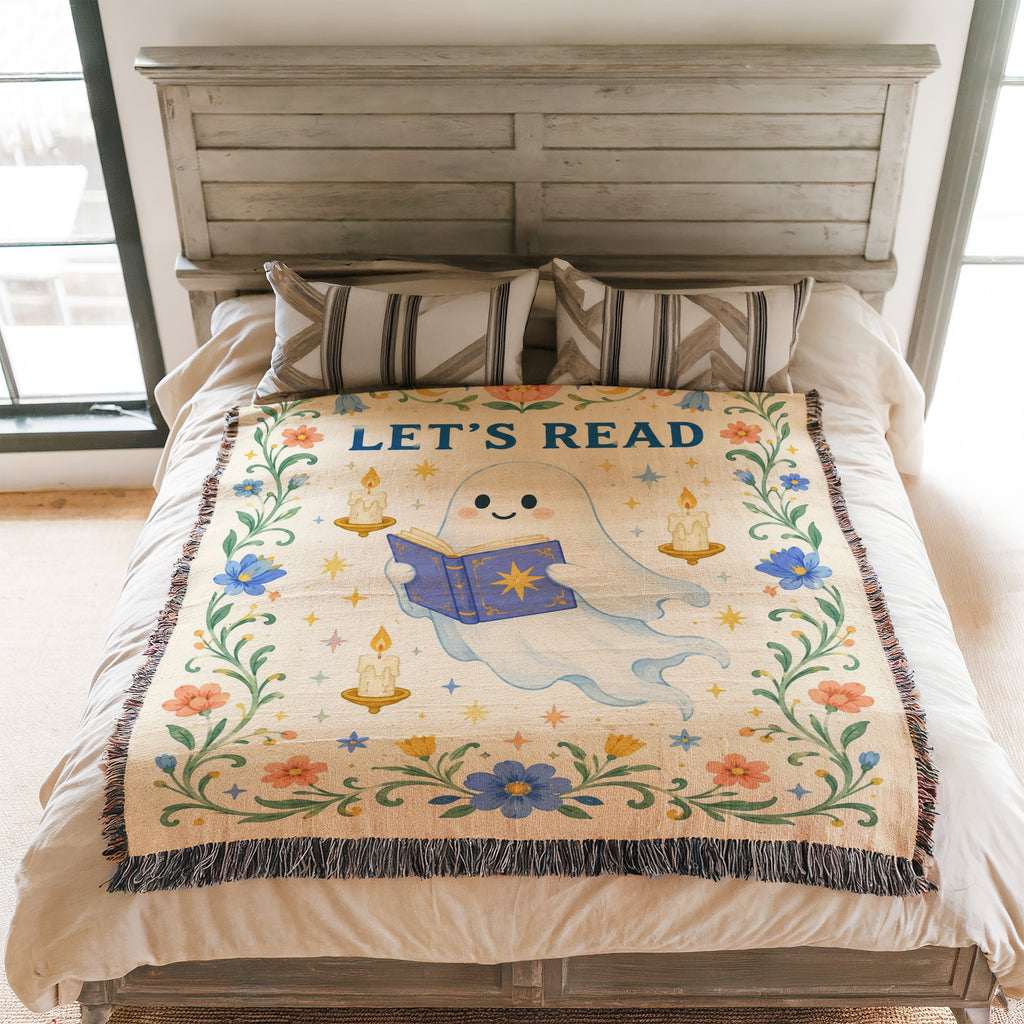 Let's Read Ghost & Candlelight Blanket