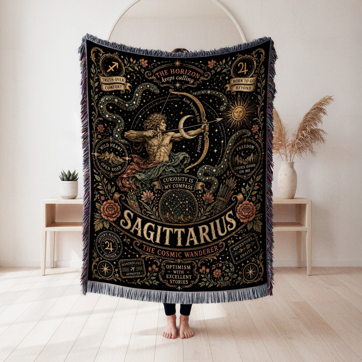 Sagittarius – The Cosmic Wanderer Zodiac Blanket