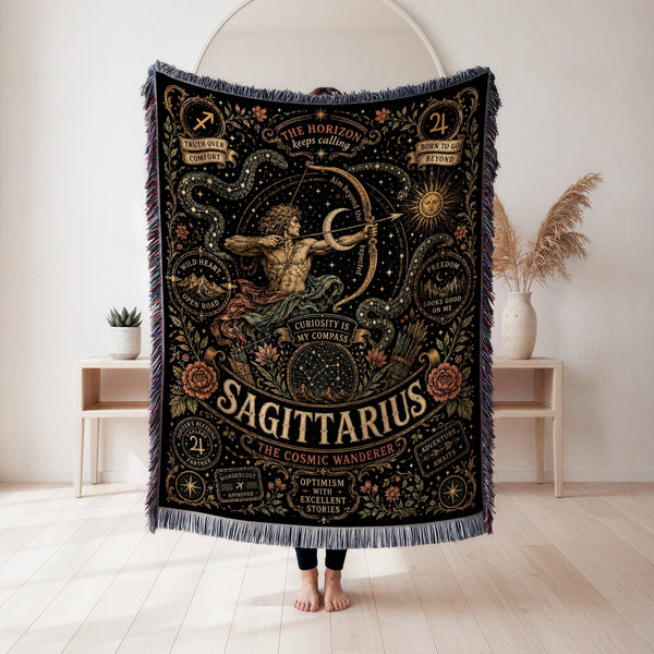 Sagittarius – The Cosmic Wanderer Zodiac Blanket