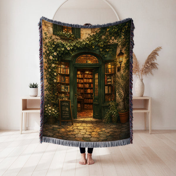 The Lantern-Lit Bookshop Blanket