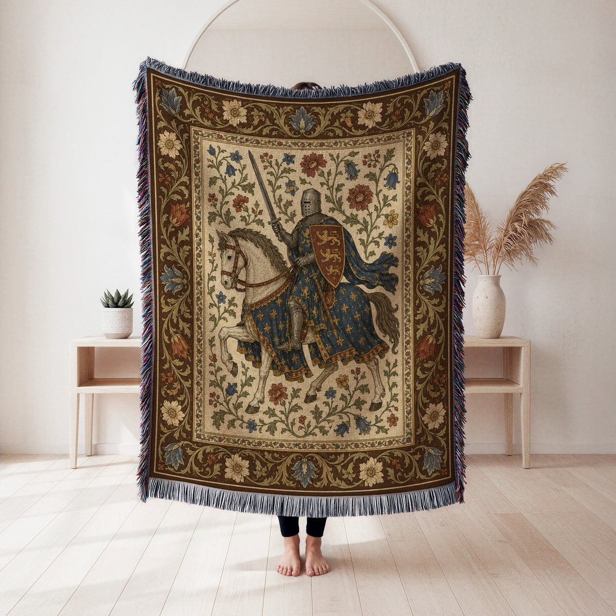 The Three Lions Knight Blanket