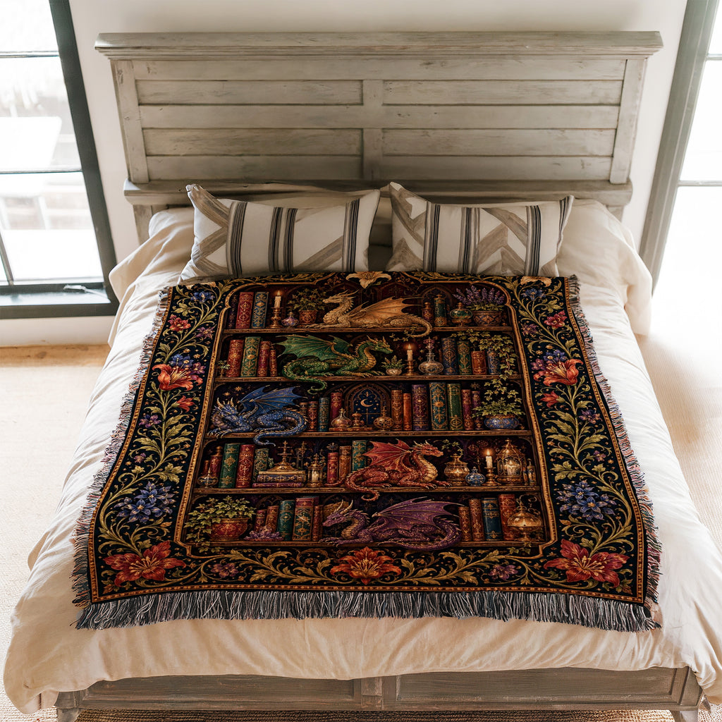 Dragons of the Grand Library Blanket