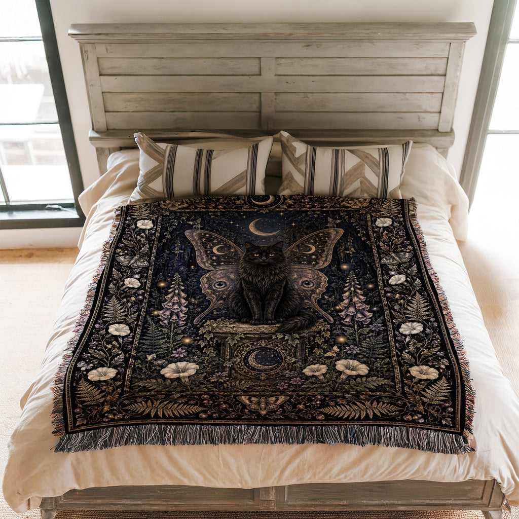 Midnight Fairy Cat Blanket