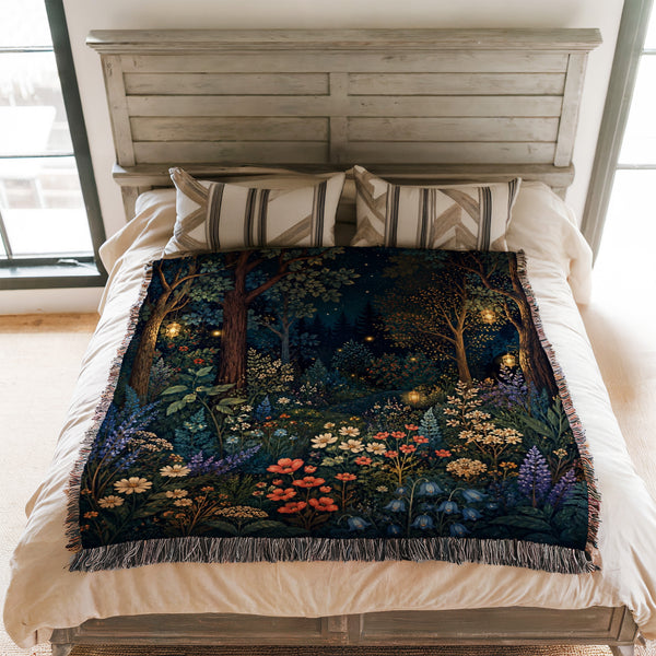 Lanterns in the Wildflower Wood Blanket