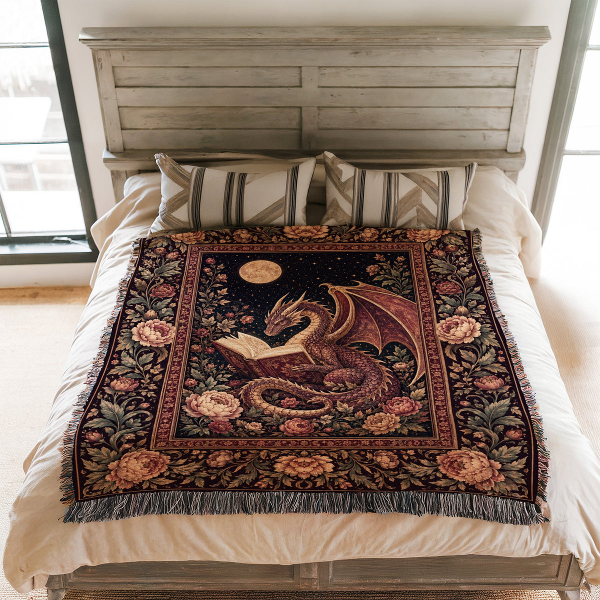 Rose Garden Dragon Reader Blanket