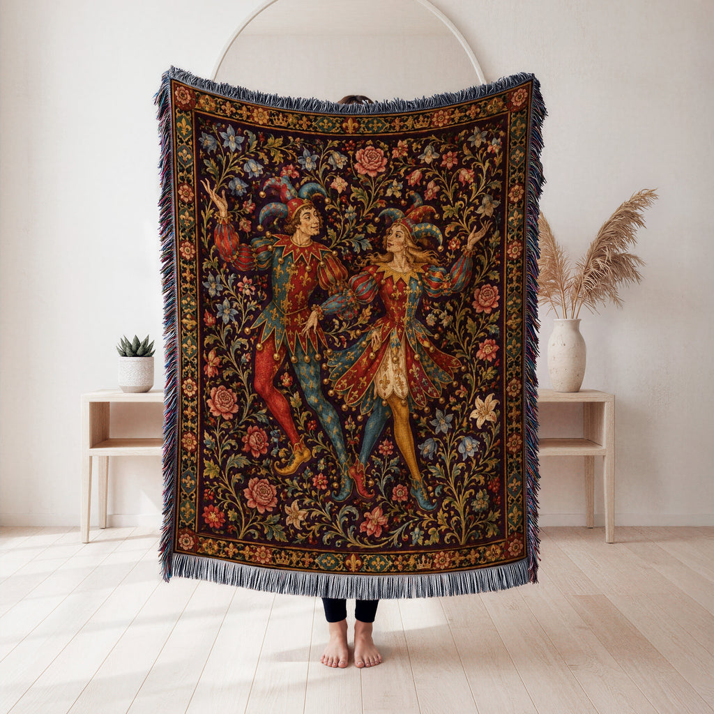 The Jesters of the Rose Court Blanket