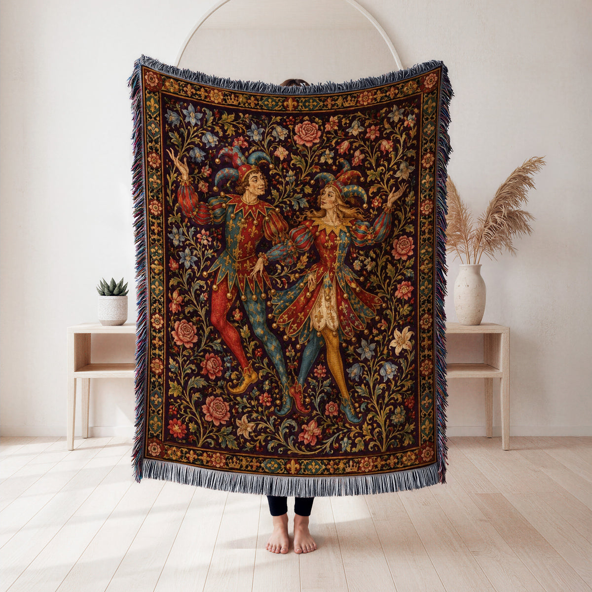 The Jesters of the Rose Court Blanket
