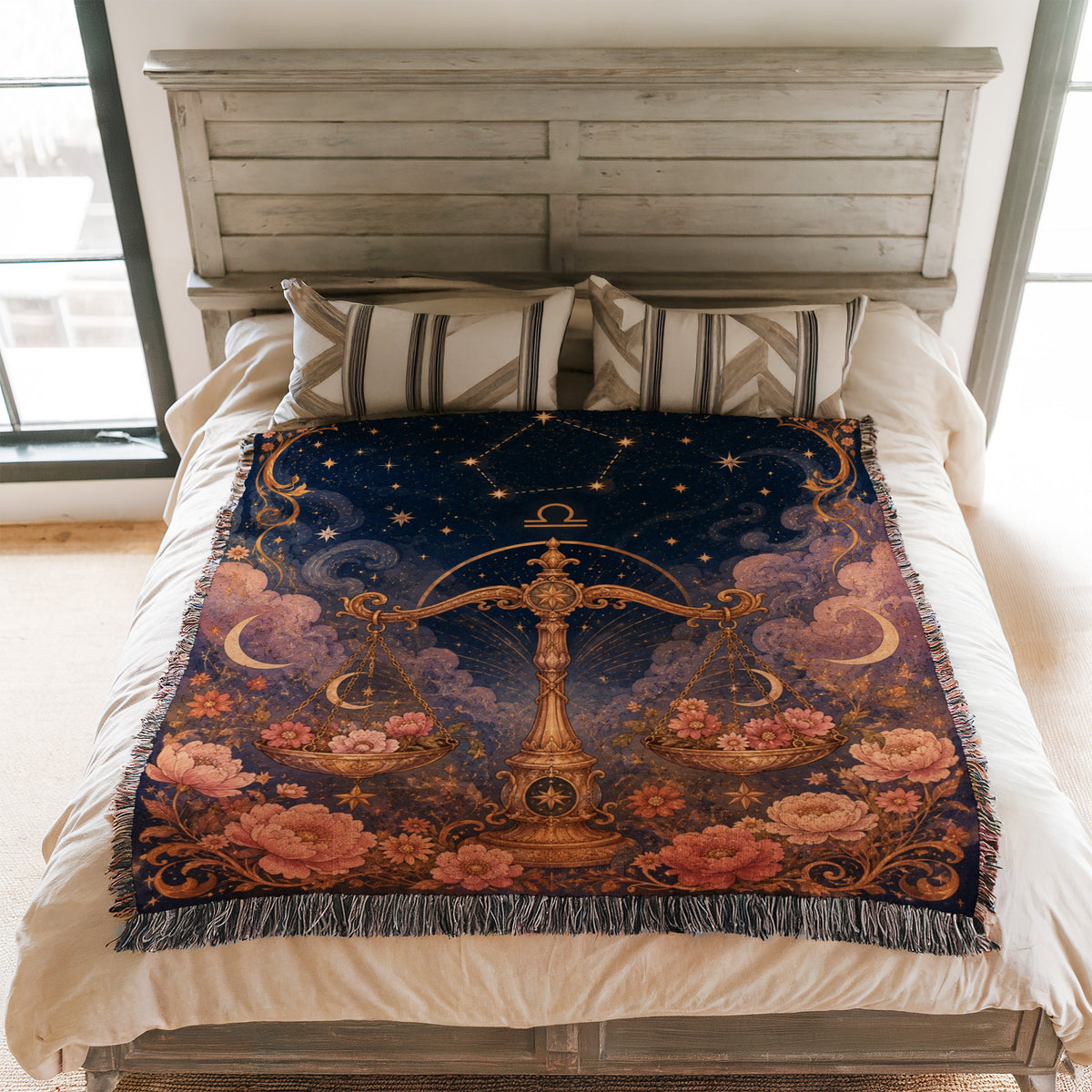 Libra Celestial Scales Blanket