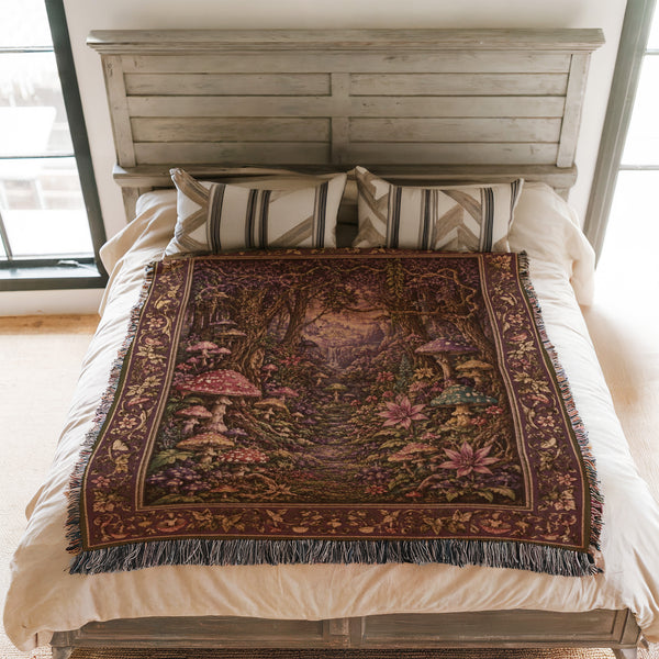 Twilight Mushroom Hollow Blanket