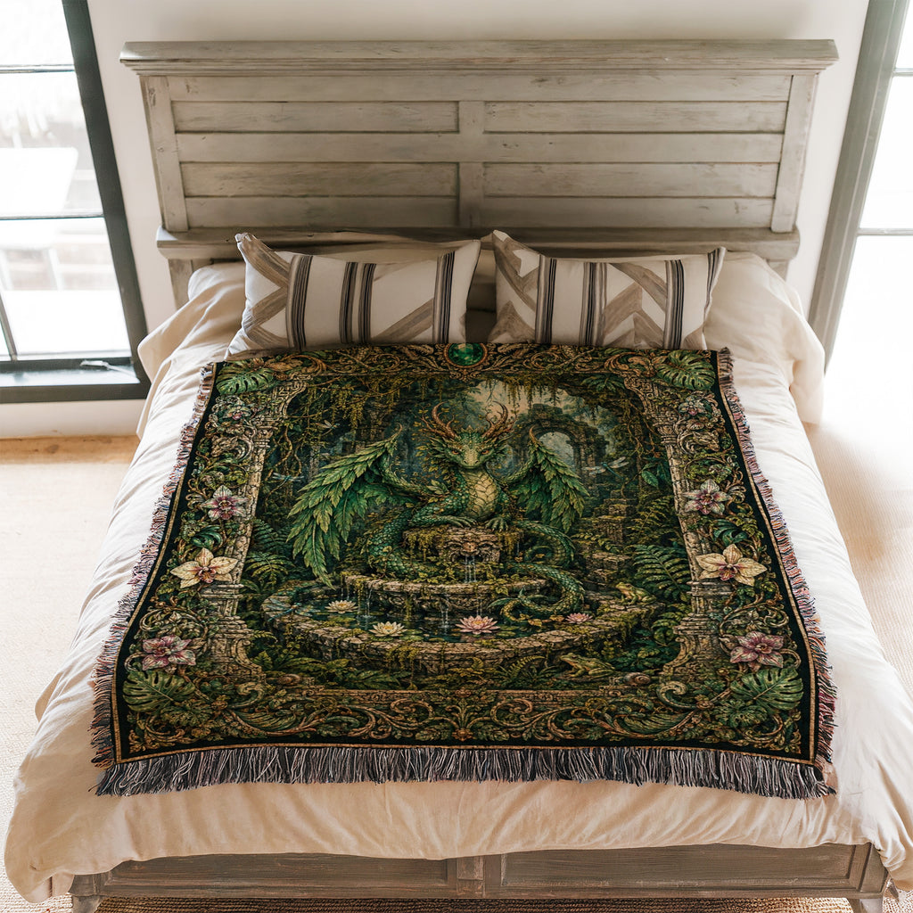 Emerald Forest Dragon Blanket