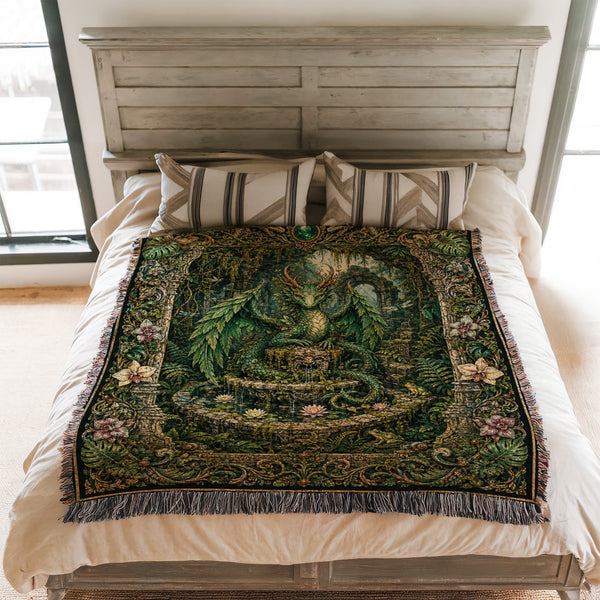 Emerald Forest Dragon Blanket