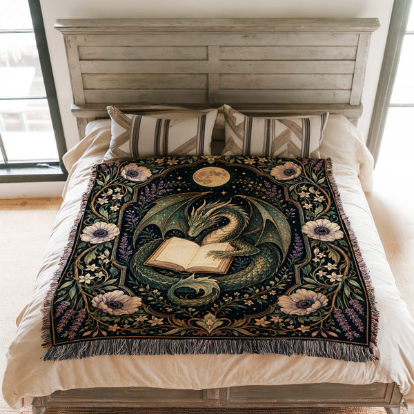 Moonflower Dragon Reader Blanket
