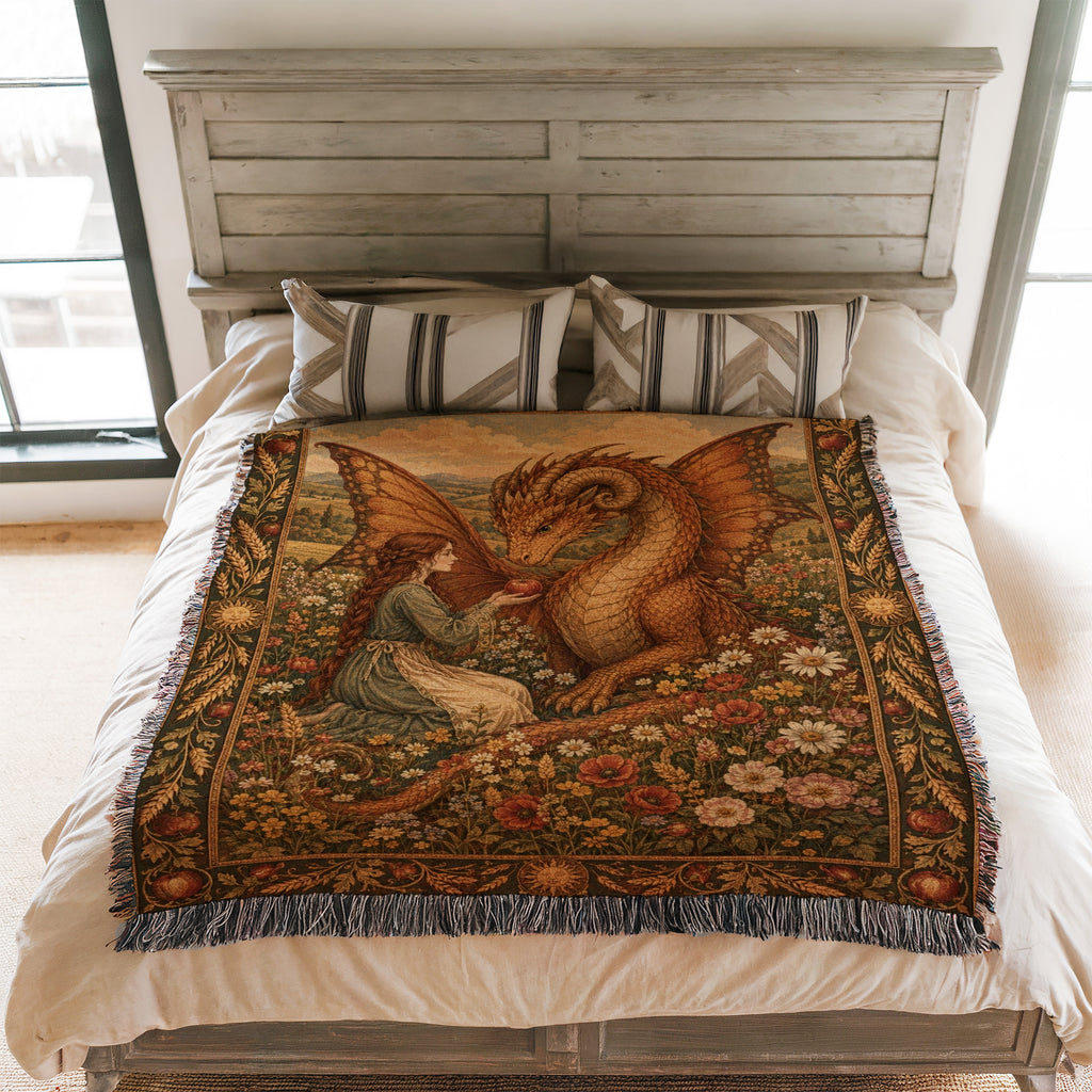 The Apple Meadow Dragon Blanket