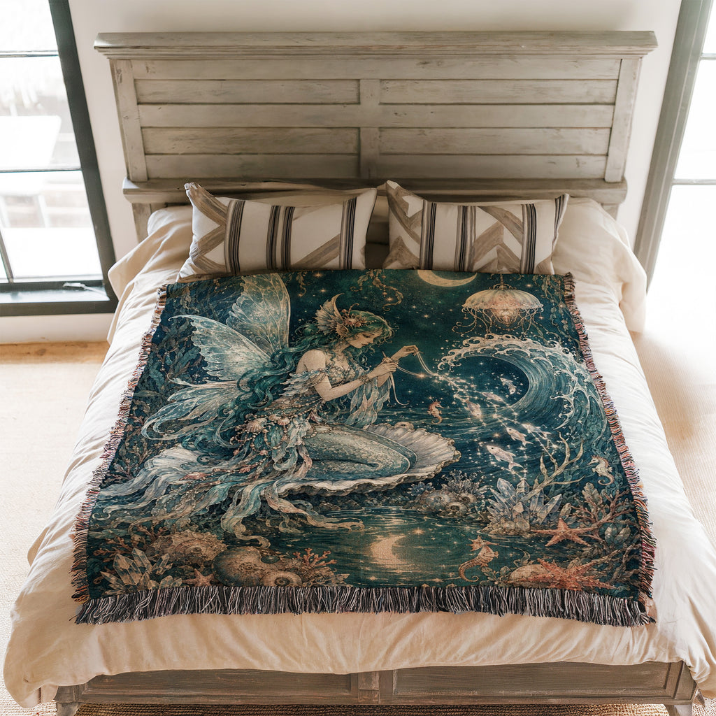 Moonlit Ocean Fairy Blanket