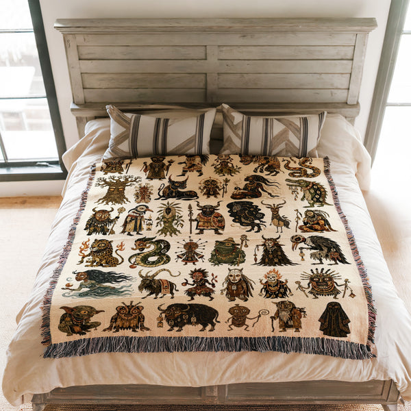 Occult Folklore Creatures Blanket