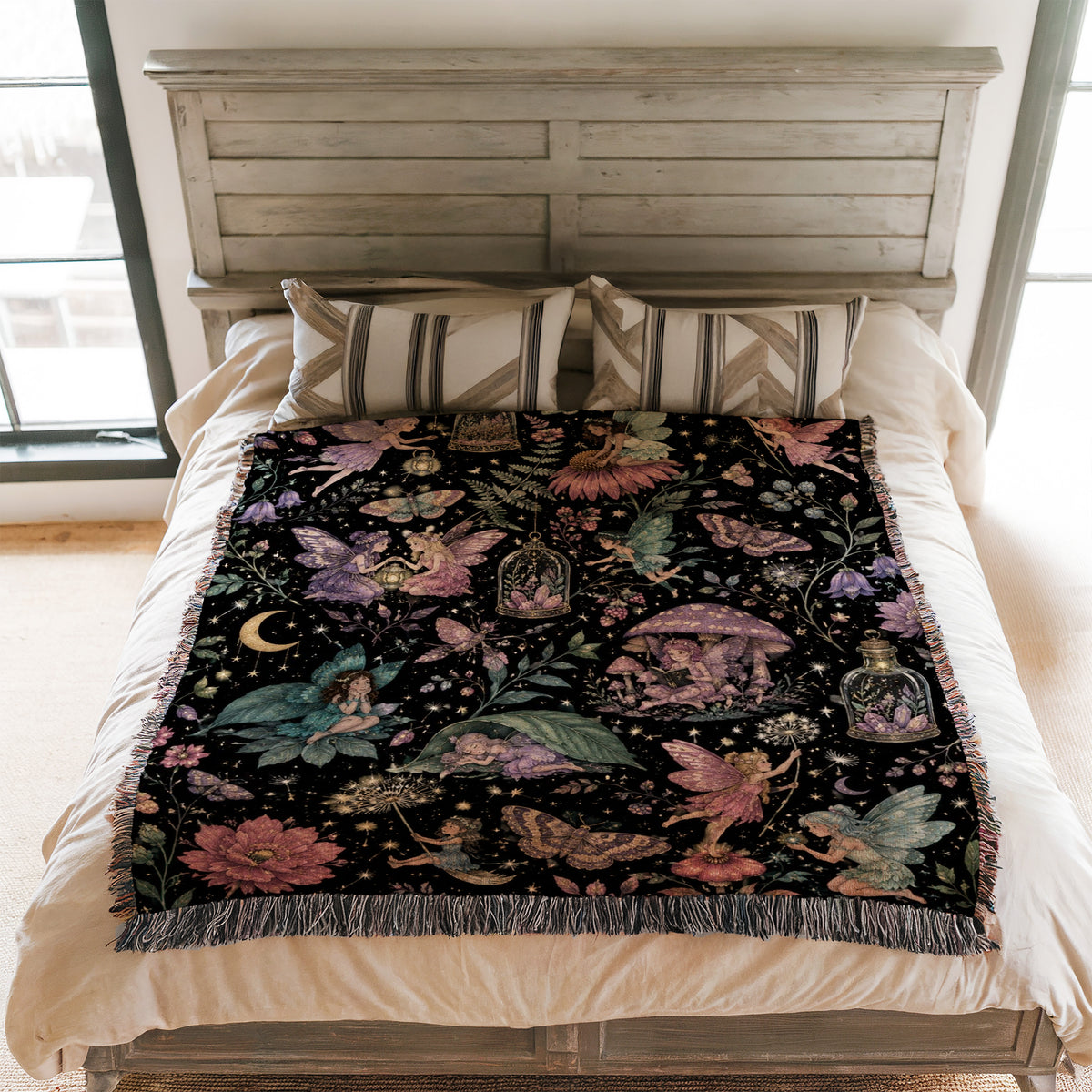 Fairies of the Midnight Garden Blanket