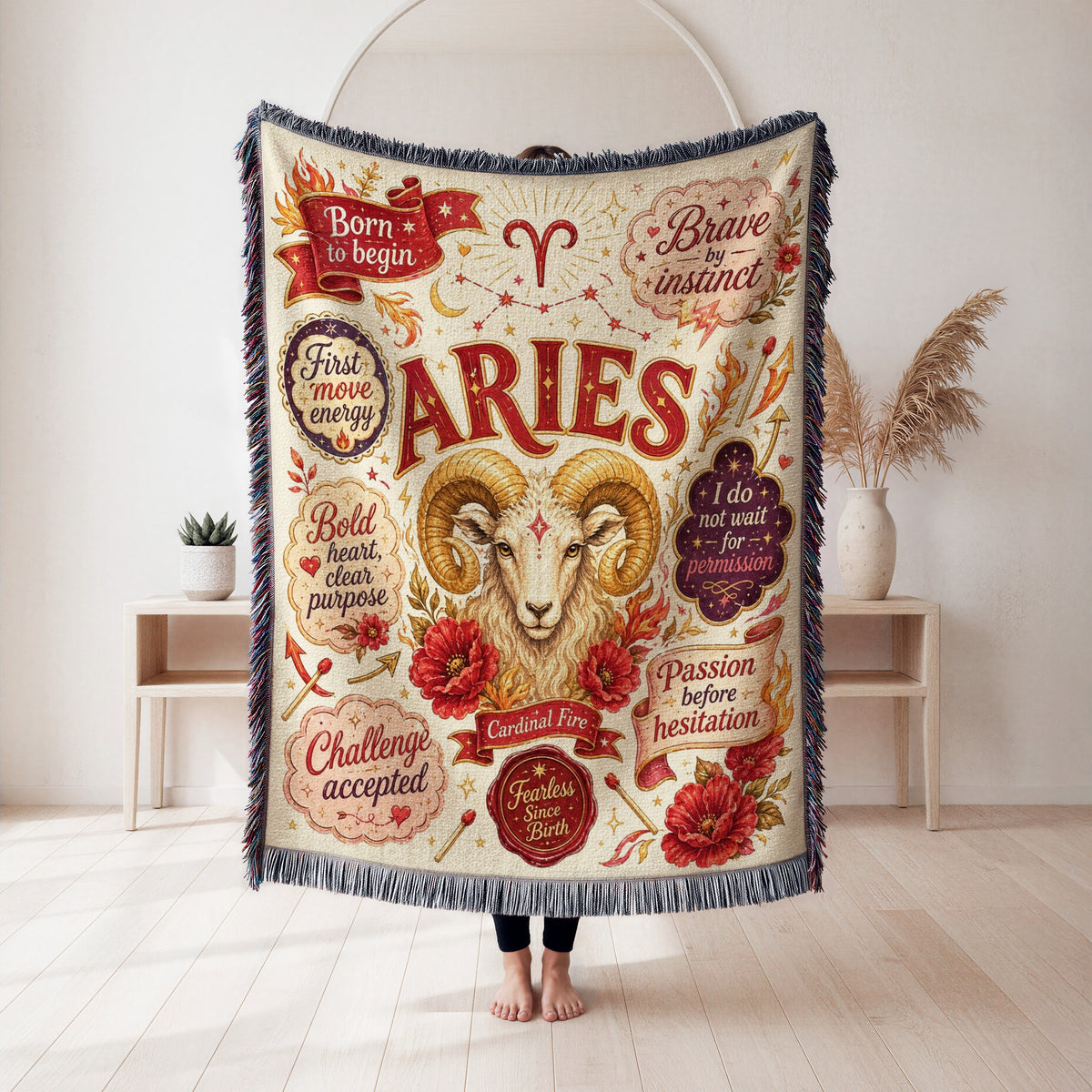 Aries – Fearless Flame Zodiac Blanket