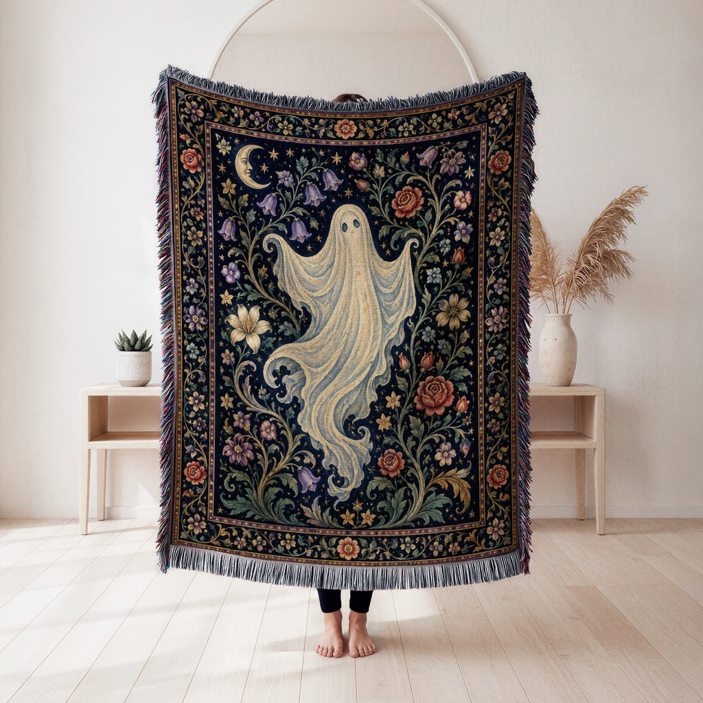The Moonlit Garden Ghost Blanket