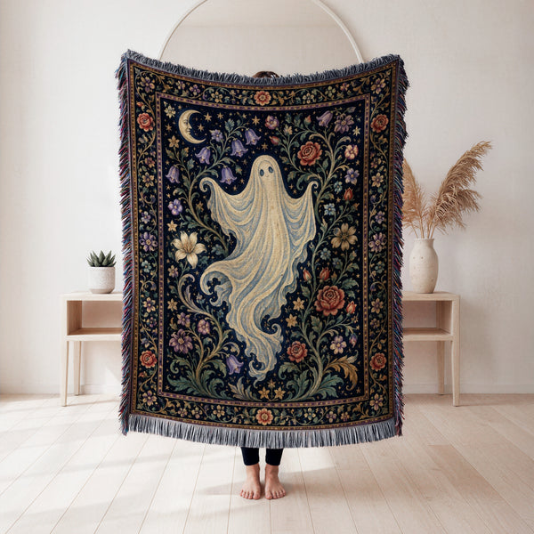 The Moonlit Garden Ghost Blanket